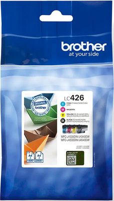 Brother Farbtintenset 4-fach ch SW, Cyan, Mag, Gelb LC-426VAL