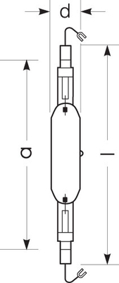 Radium Lampenwerk Halogen-Metalldampflampe K12S HRI-TS2000W/N/L/400