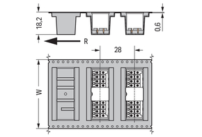 WAGO GmbH & Co. KG THR-Stiftleiste 2-reihig 0,8x0,8,gerade,sw 713-1406/105-000/997