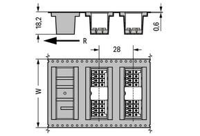 WAGO GmbH & Co. KG THR-Stiftleiste 2-reihig 0,8x0,8,gerade,sw 713-1411/105-000/997