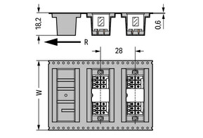 WAGO GmbH & Co. KG THR-Stiftleiste 2-reihig 0,8x0,8,gerade,sw 713-1412/117-000/997