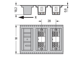 WAGO GmbH & Co. KG THR-Stiftleiste 2-reihig 0,8x0,8,gerade,sw 713-1413/117-000/997