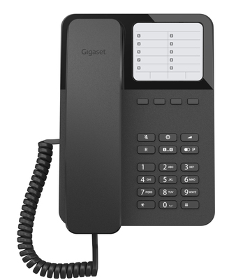 Gigaset Tisch/Wandtelefon schwarz DESK 400 sw