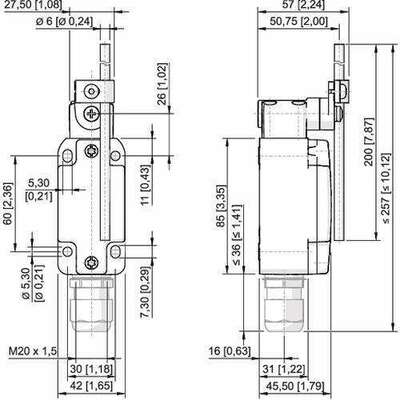 Stahl Positionsschalter S/Ö Draht-Drehhebel 8070/2-1DDU60#275068