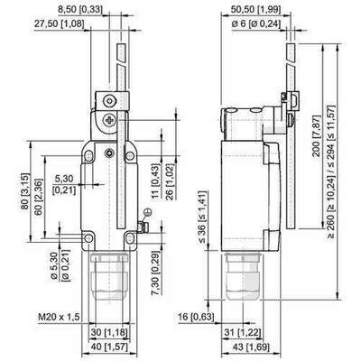 Stahl Positionsschalter Stangenhebel 8074/2-1-DD40#257190