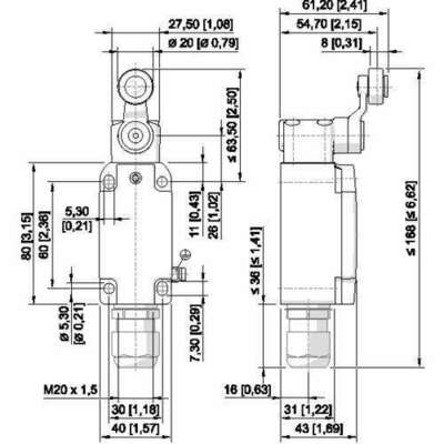 Stahl Positionsschalter Drehhebel 8074/2-3-D-40#257207