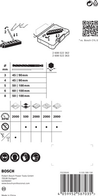 Bosch Power Tools EXP HEX-9 MultiConstruct. PC Bohrer-Set 3-8mm 2608901455