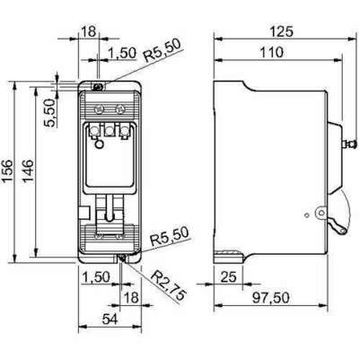 Stahl Leitungsschutzschalter 2P 100 A 10 kA 0,03 8562525250100#149815