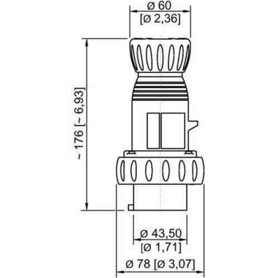 Stahl Stecker 16 A gelb 4h 8570/12-304-S#272896