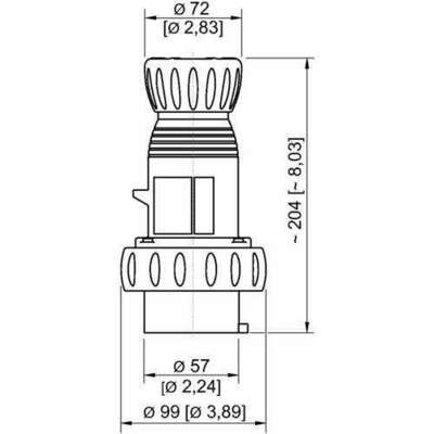 Stahl Stecker 32 A schwarz 7h 8571/12-407-S#275688