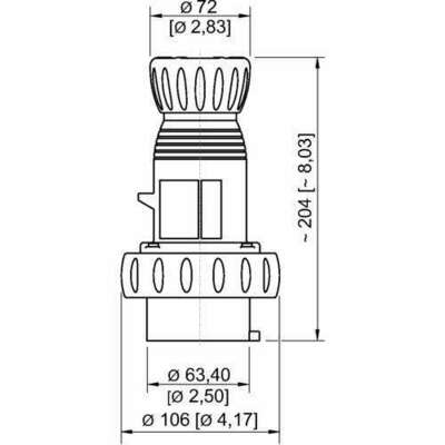 Stahl Stecker 32 A gelb 4h 8571/12-504-S#275680