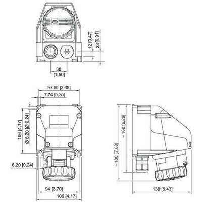 Stahl Kleinsteckdose 12 A grün 3h 8573/13-203 #243159