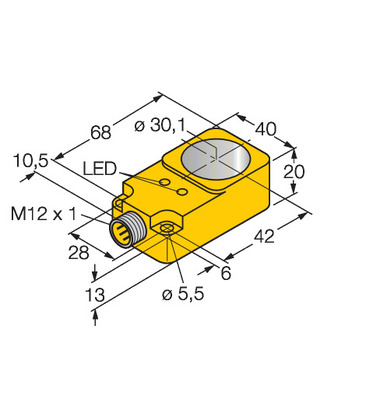 Turck Sensor induktiv BI30RQ20AP6X2H1141