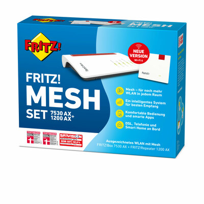 AVM WLAN Router+Repeater 7530AX+1200AX FRITZ!MeshSet7530AX+