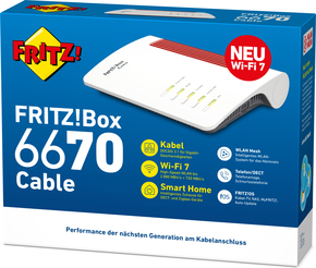 AVM WLAN Router Wi-Fi 7 FRITZ!Box 6670 Cable