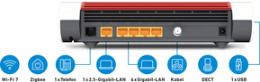 AVM WLAN Router Wi-Fi 7 FRITZ!Box 6670 Cable