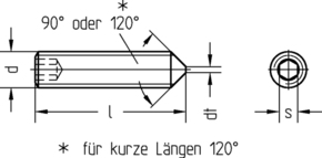 Dresselhaus Gewindestift, Innen-6-Kant + Spitze 45H 1599/002/01 10x25