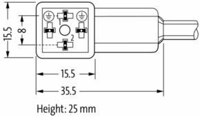 Murrelektronik Ventilstecker m.frei. Leitungsende 7000-80021-2161000