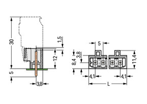 WAGO GmbH & Co. KG THT-Stiftleiste Lötstift 1,2x1,2,gerade,lgr 721-163/001-000