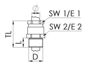Wiska Messingkabelverschraubung M30-W18 KVMS 30-W18/Cr