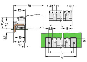 WAGO GmbH & Co. KG THT-Stiftleiste Lötstift 1,2x1,2,abgew.,lgr 721-467/001-000