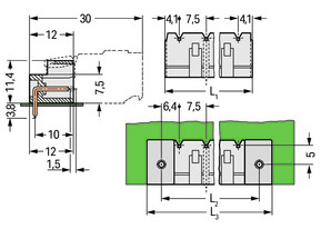 WAGO GmbH & Co. KG THT-Stiftleiste Lötstift 1,0x1,0,abgew.,lgr 721-836/001-000