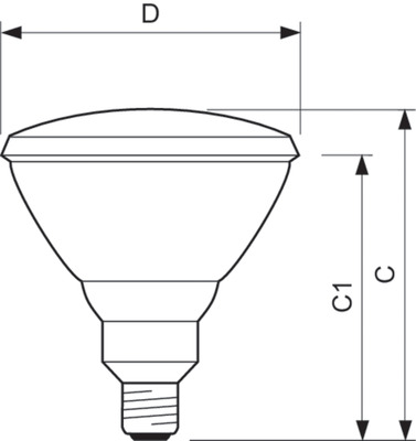 Philips Lighting IR-Reflektorlampe 230V E27 Infrared PAR38E 150W