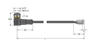 Turck Aktuator- u. Sensorleitung PUR WKW4.5T-5/TXL