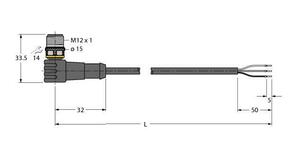 Turck Aktuator- u. Sensorleitung PVC WSC4T-20/TEL