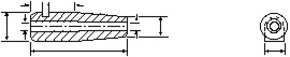 HellermannTyton Schnurschutztülle schwarz H126-HV-BK-M1