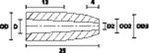 HellermannTyton Schnurschutztülle schwarz H126-HV-BK-M1