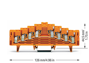 WAGO GmbH & Co. KG 4-Etagen-Potentialklemme gebrückt,orange 727-226
