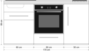 Stengel Miniküche Premiumline Bordeauxrot MPBBR170KSIKFreBliS