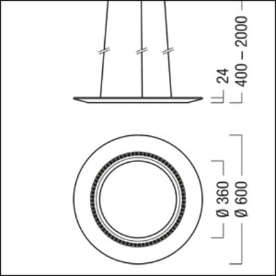 Zumtobel Group Pendelleuchte schwarz AMBITUS D/ #42191057