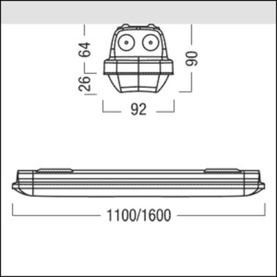 Zumtobel Group Feuchtraumwannenleuchte 840 AMP L 6400 #42930137