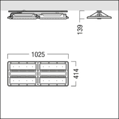 Zumtobel Group LED Hallenleuchte 840, weiß CR2PL L35k #42956241