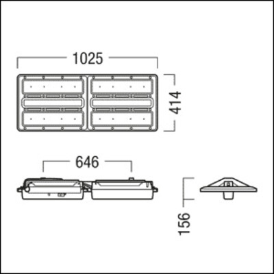 Zumtobel Group LED Hallenleuchte 840, weiß CR2PL L35k #42957152