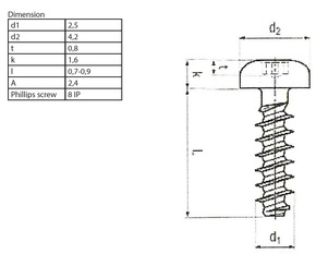 EFB-Elektronik Blechschraube ST2,5 DIN7971 80550.1-50 (VE50)