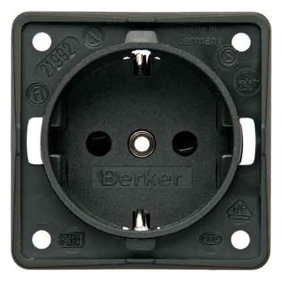 Berker Schuko-Steckd.anth m.Schraubklemmen 941952505