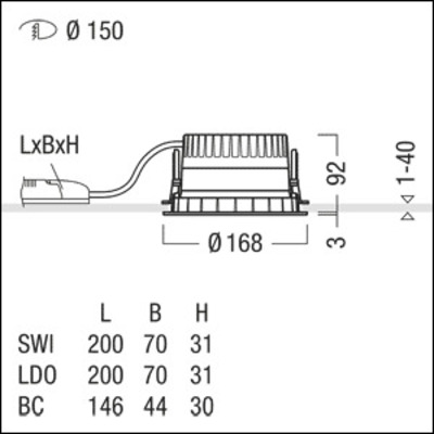 Zumtobel Group LED-Downlight TW, weiß PANOS R R #62931003