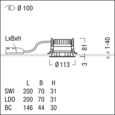 Zumtobel Group LED-Downlight TW, weiß PANOS R R #62931018