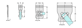 WAGO GmbH & Co. KG Zugentlastungsplatte 25mm breit,lichtgrau 734-129