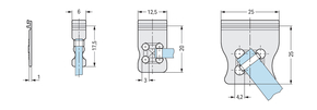 WAGO GmbH & Co. KG Zugentlastungsplatte 25mm breit,lichtgrau 734-129