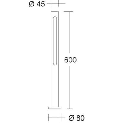 Brumberg Leuchten LED-Pollerleuchte 3000K, H 600mm 65145103