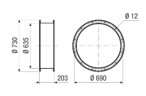 Maico Verbindungsstutzen Elastisch, NW630, Ex ELI 63 Ex