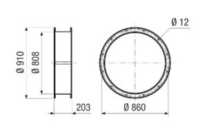 Maico Verbindungsstutzen Elastisch, NW800, Ex ELI 80 Ex