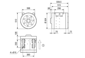 Maico Diagonal-Ventilator für Rohreinbau EDR 50-2 Maico Diagonal-Ventilator für Rohreinbau EDR 50-2
