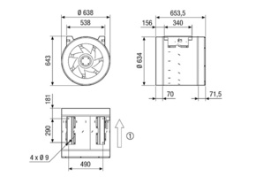 Maico Diagonal-Ventilator für Rohreinbau EDR 63-2