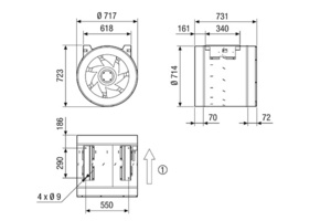 Maico Diagonal-Ventilator für Rohreinbau EDR 71-2