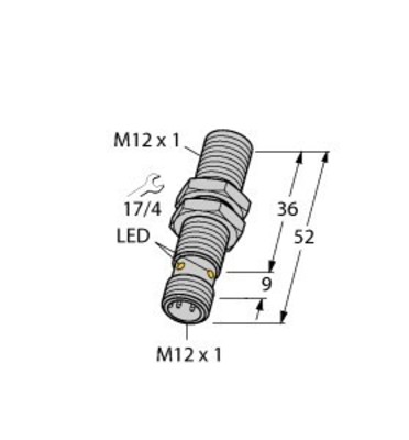 Turck Sensor induktiv BI4-M12-VP6X-H1141